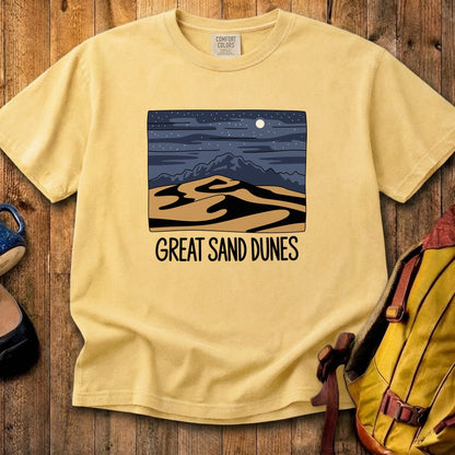 Great Sand Dunes at Night Cotton T-Shirt