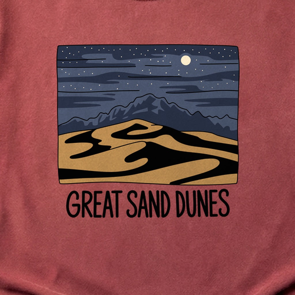 Great Sand Dunes at Night Cotton T-Shirt