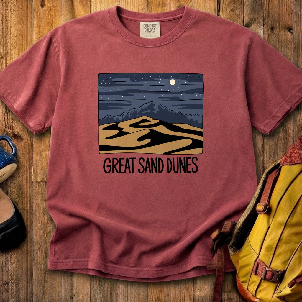 Great Sand Dunes at Night Cotton T-Shirt