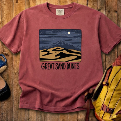 Great Sand Dunes at Night Cotton T-Shirt