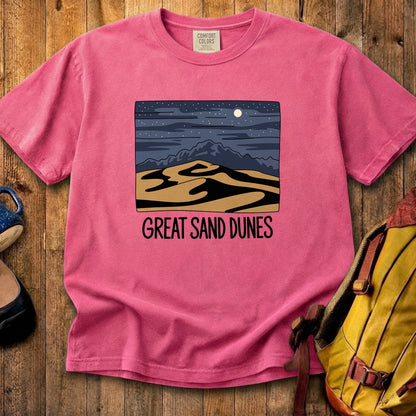 Great Sand Dunes at Night Cotton T-Shirt