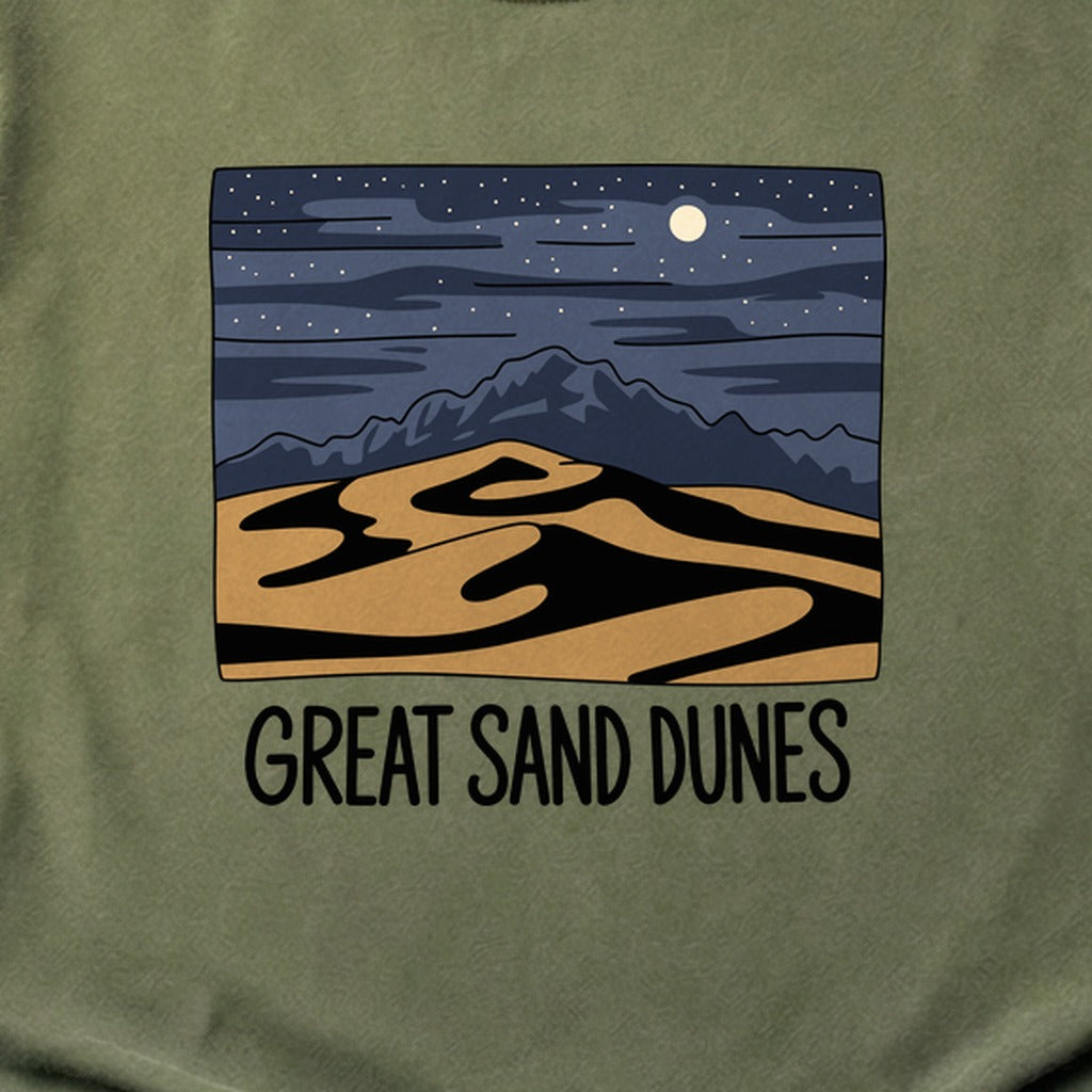 Great Sand Dunes at Night Cotton T-Shirt