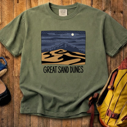 Great Sand Dunes at Night Cotton T-Shirt