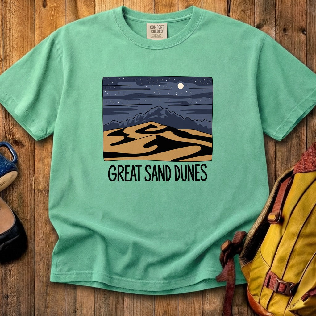 Great Sand Dunes at Night Cotton T-Shirt