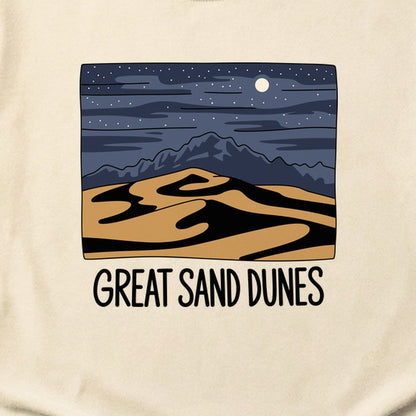Great Sand Dunes at Night Cotton T-Shirt