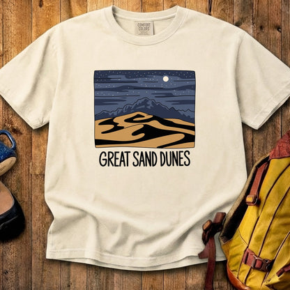 Great Sand Dunes at Night Cotton T-Shirt