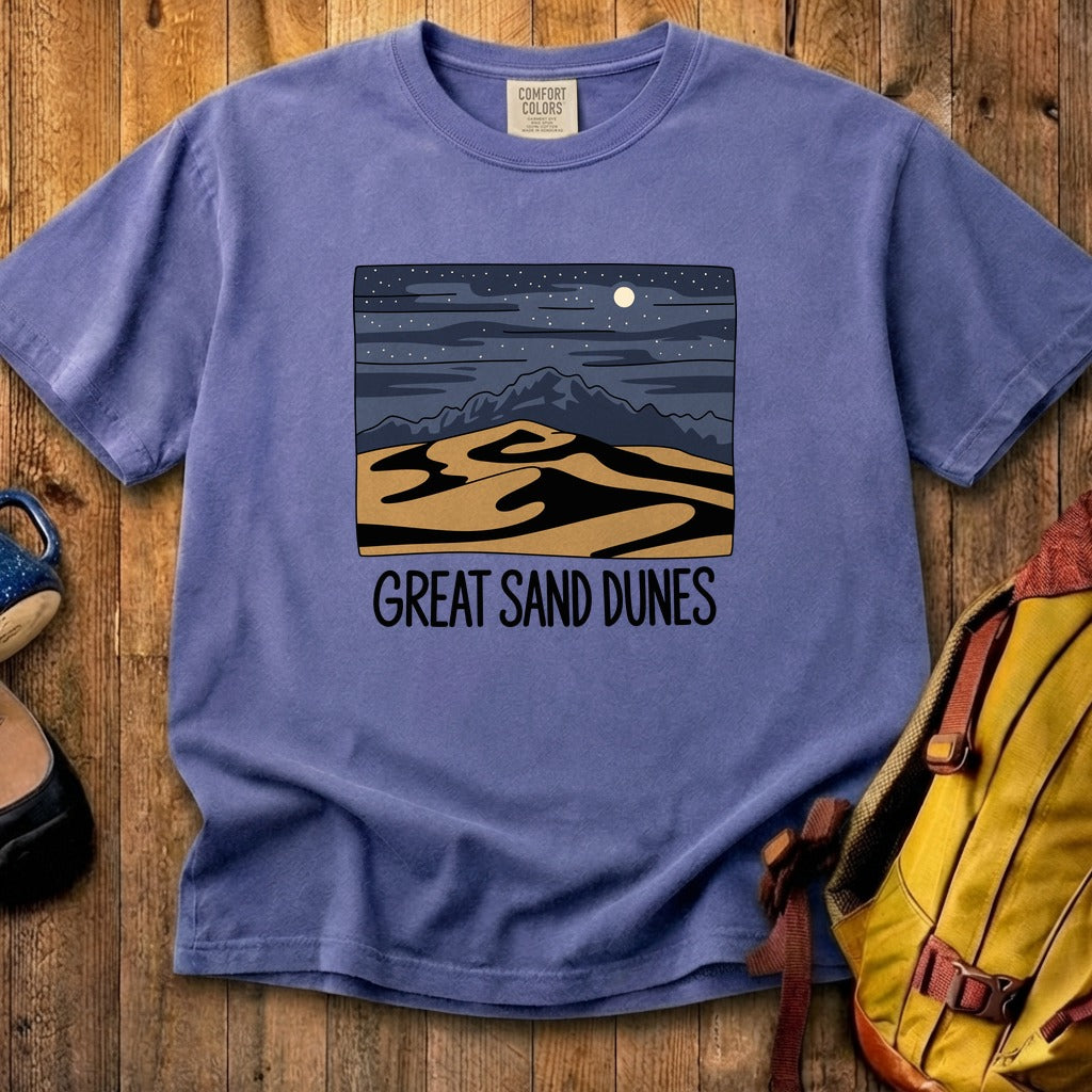 Great Sand Dunes at Night Cotton T-Shirt