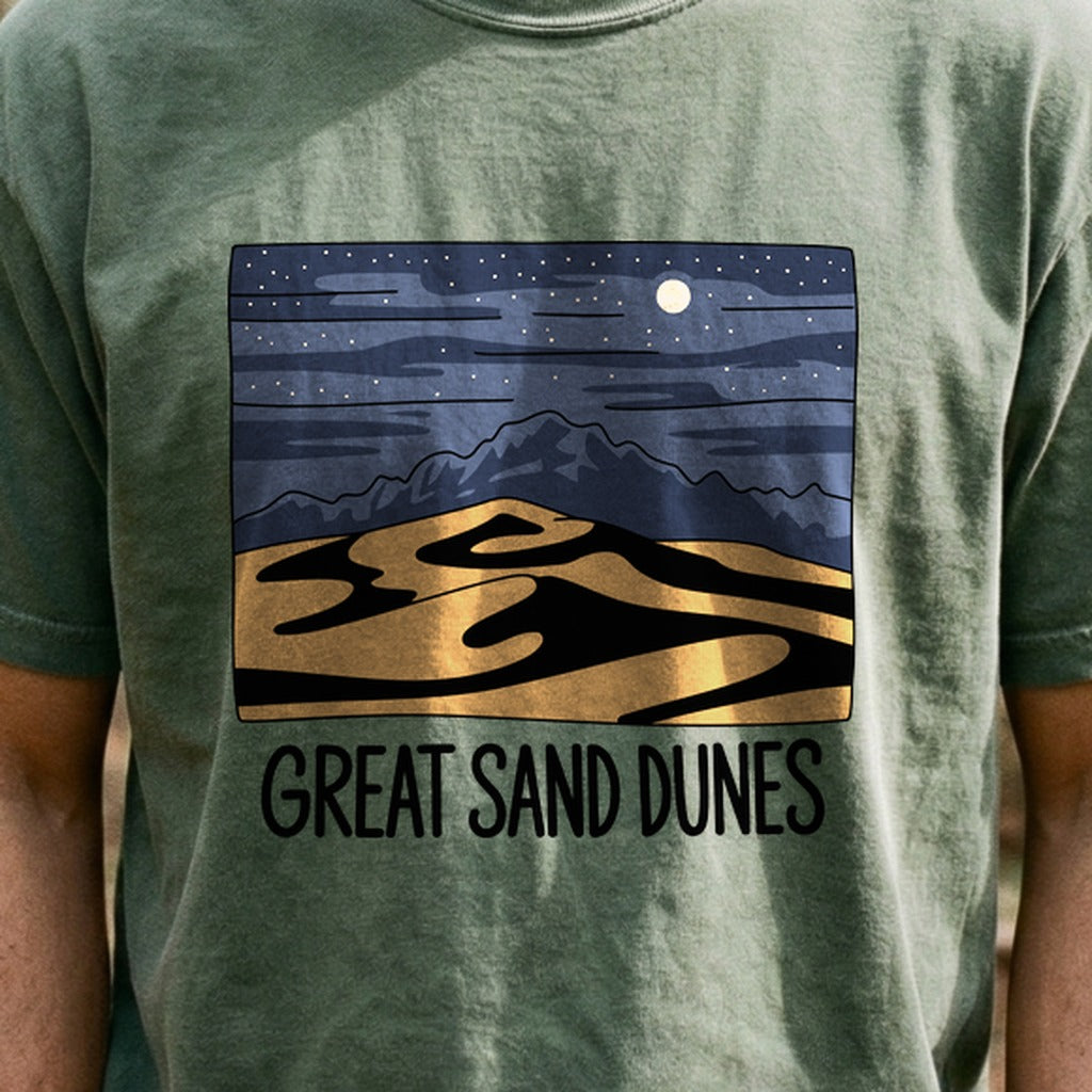 Great Sand Dunes at Night Cotton T-Shirt