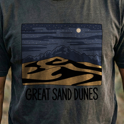Great Sand Dunes at Night Cotton T-Shirt