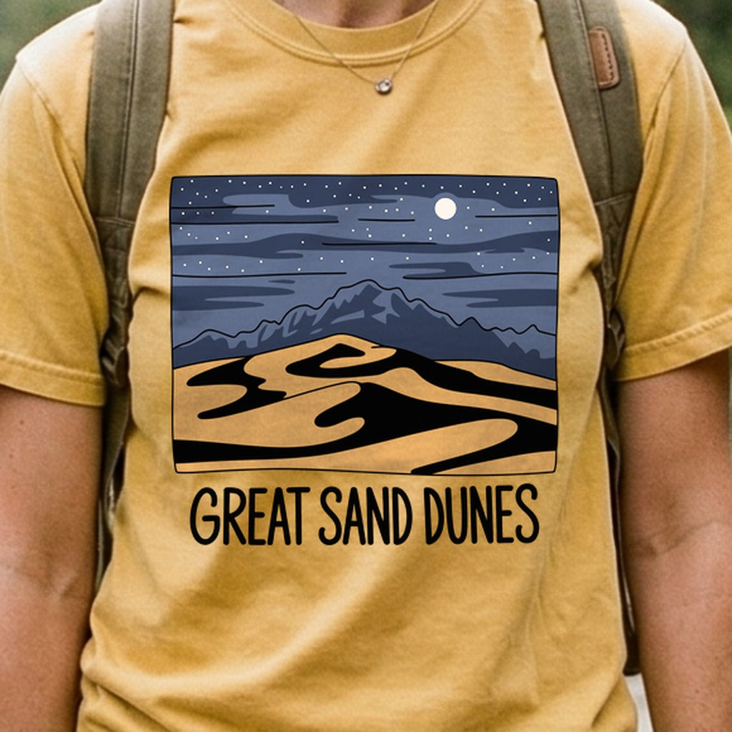 Great Sand Dunes at Night Cotton T-Shirt