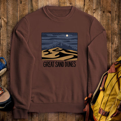 Great Sand Dunes at Night Crewneck Sweatshirt
