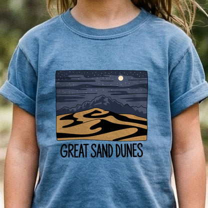 Great Sand Dunes at Night Kids Cotton T-Shirt