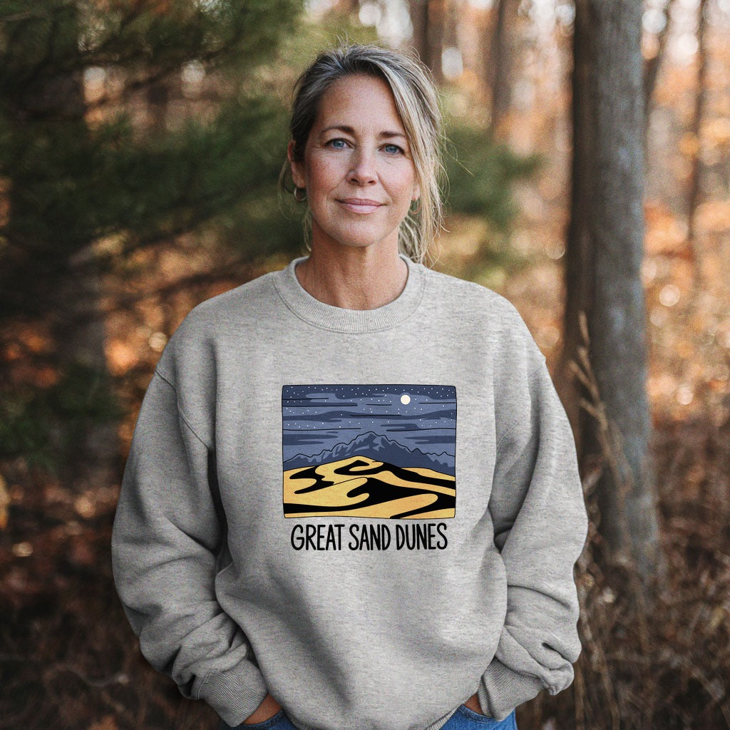 Great Sand Dunes at Night Crewneck Sweatshirt