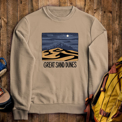 Great Sand Dunes at Night Crewneck Sweatshirt