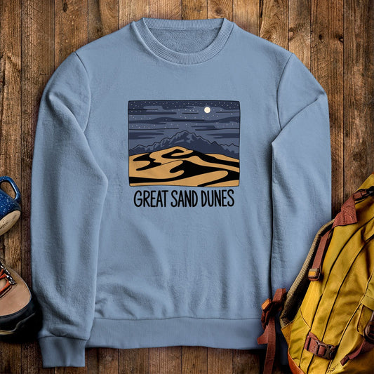 Great Sand Dunes at Night Crewneck Sweatshirt