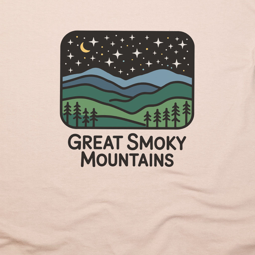 Great Smoky Mountains at Night T-Shirt Adventure and Outdoors Themed T-Shirt