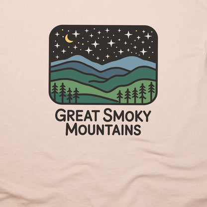 Great Smoky Mountains at Night T-Shirt Adventure and Outdoors Themed T-Shirt