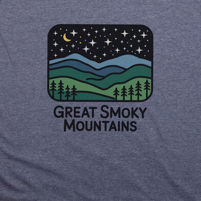 Great Smoky Mountains at Night T-Shirt Adventure and Outdoors Themed T-Shirt