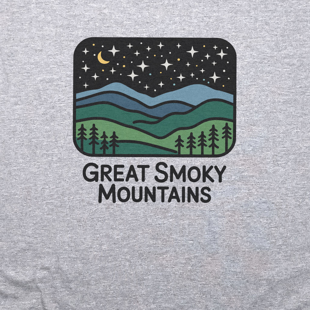 Great Smoky Mountains at Night T-Shirt Adventure and Outdoors Themed T-Shirt