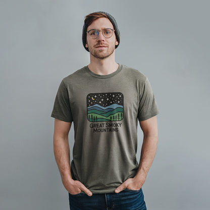 Great Smoky Mountains at Night T-Shirt Adventure and Outdoors Themed T-Shirt