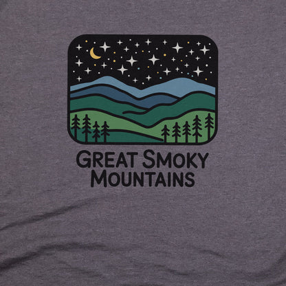 Great Smoky Mountains at Night T-Shirt Adventure and Outdoors Themed T-Shirt