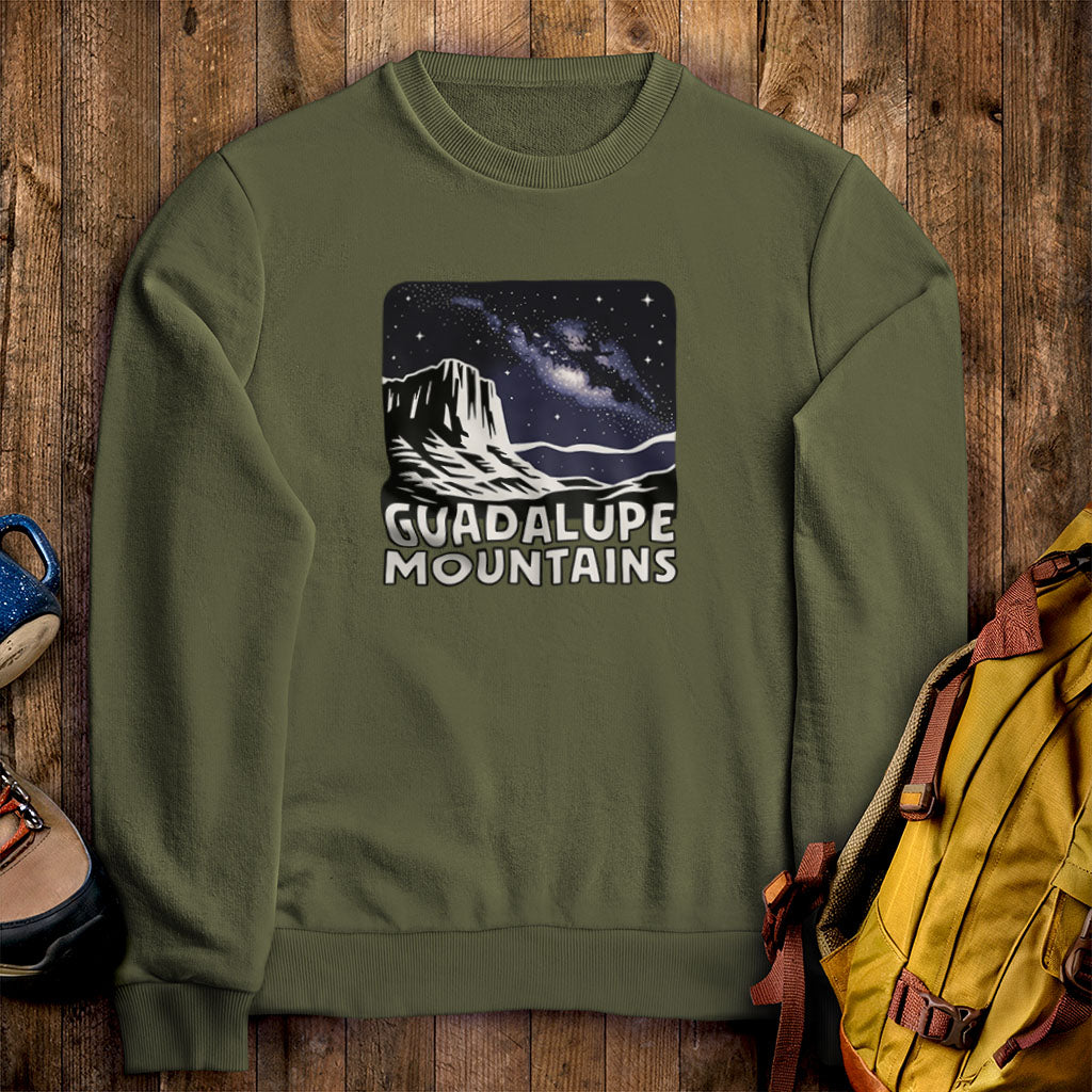 Guadalupe Mountains at Night Crewneck Sweatshirt