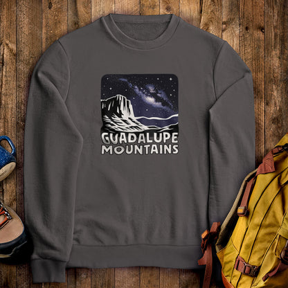 Guadalupe Mountains at Night Crewneck Sweatshirt