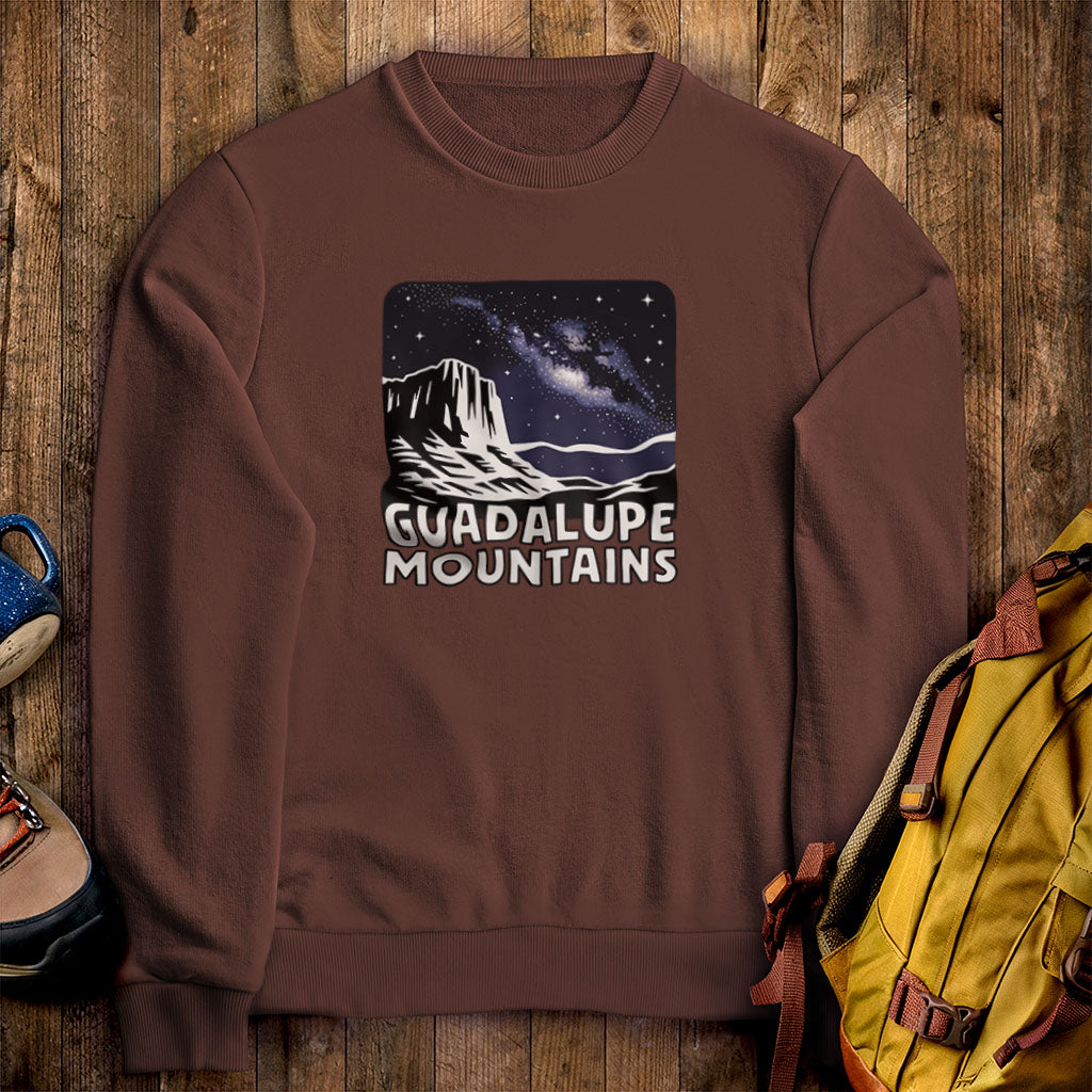 Guadalupe Mountains at Night Crewneck Sweatshirt