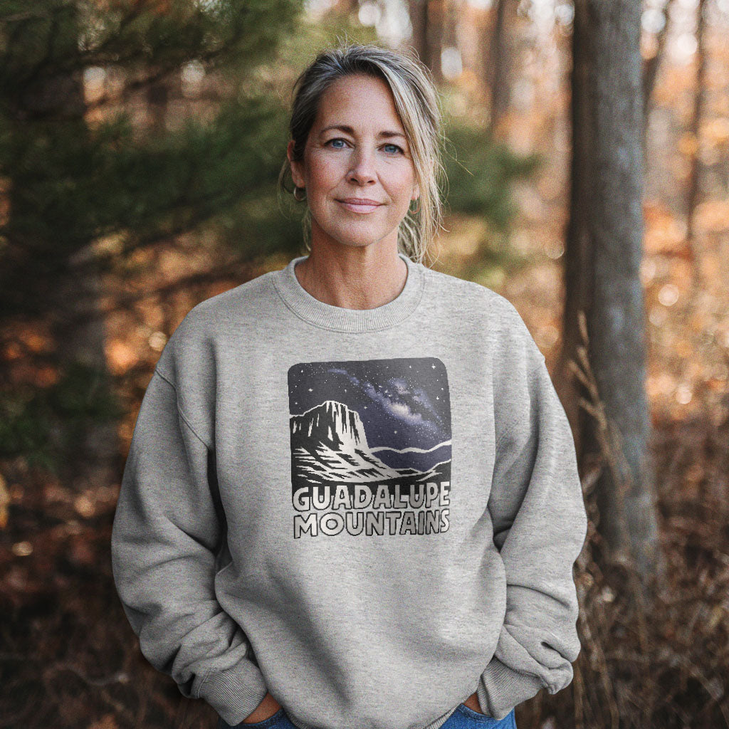Guadalupe Mountains at Night Crewneck Sweatshirt