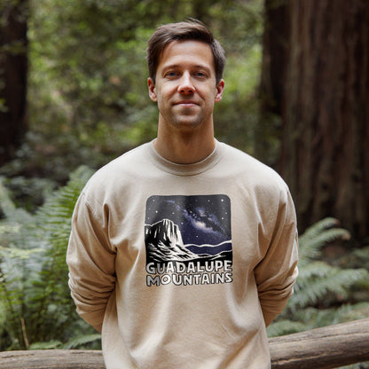 Guadalupe Mountains at Night Crewneck Sweatshirt
