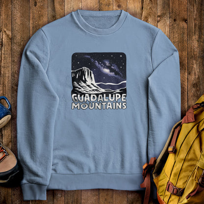 Guadalupe Mountains at Night Crewneck Sweatshirt
