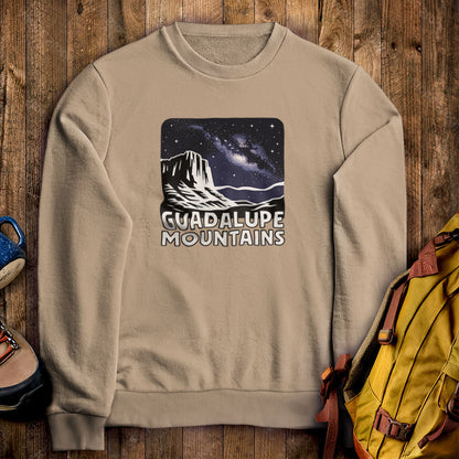 Guadalupe Mountains at Night Crewneck Sweatshirt