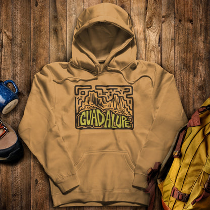 Guadalupe National Park Hoodie Mustard Adventure and Outdoors Themed Hoodie