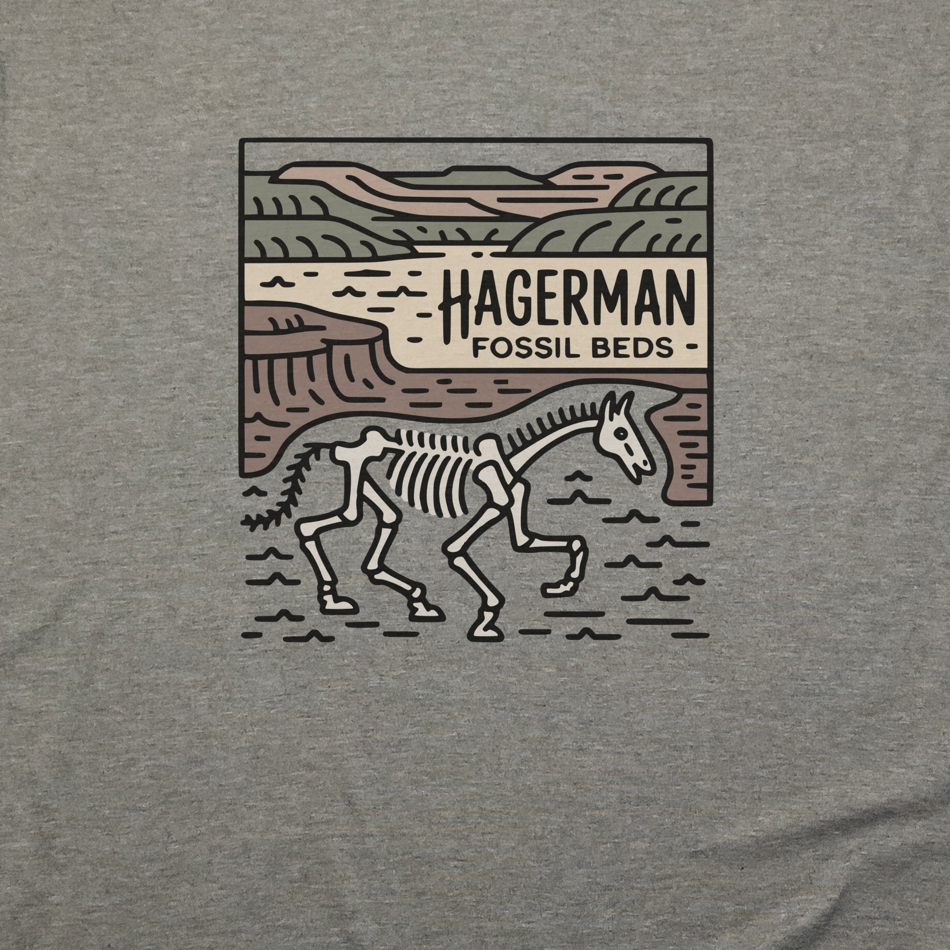 Hagerman Fossil Beds National Monument T-Shirt Adventure and Outdoors Themed T-Shirt