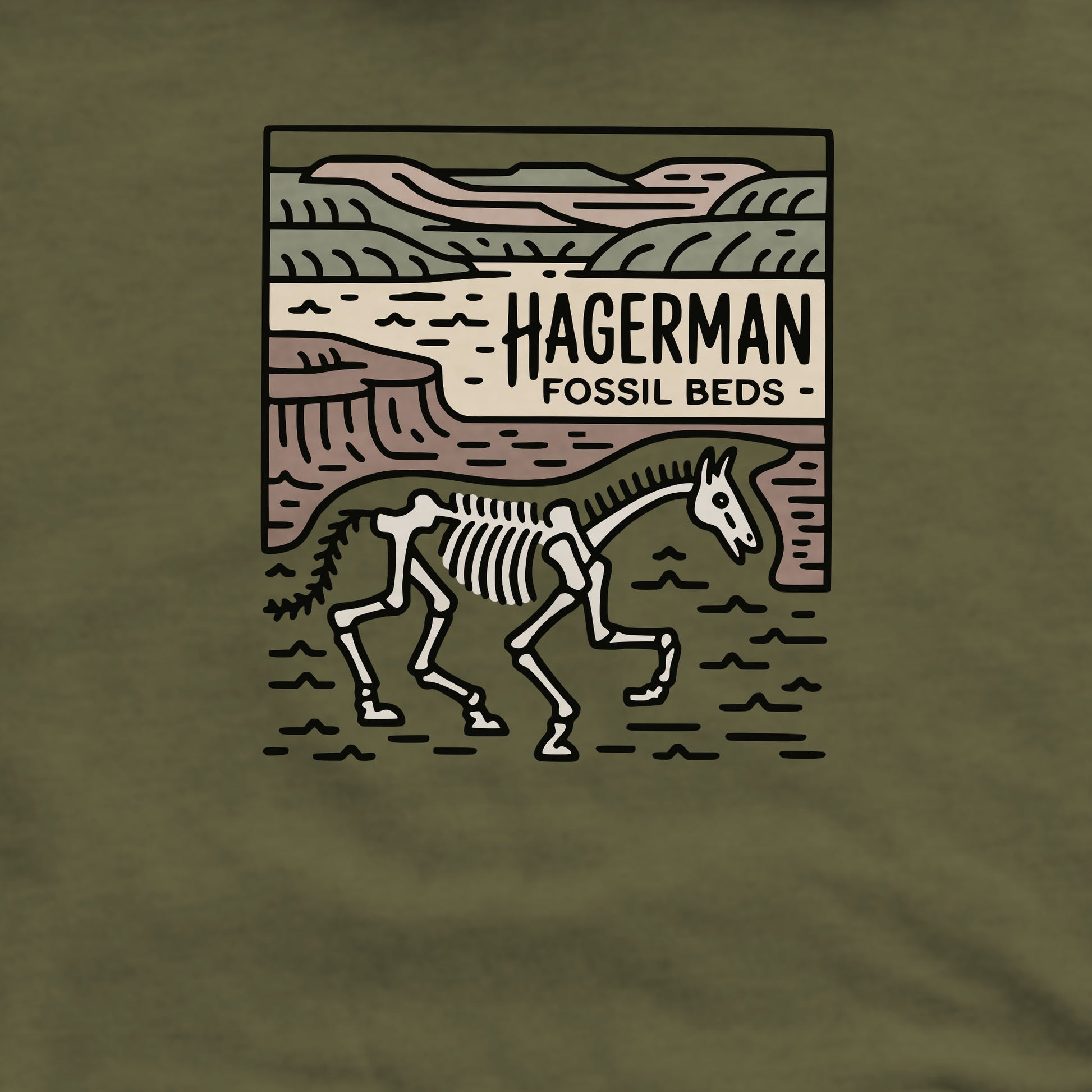 Hagerman Fossil Beds National Monument Crewneck Sweatshirt Adventure and Outdoors Themed Sweatshirt