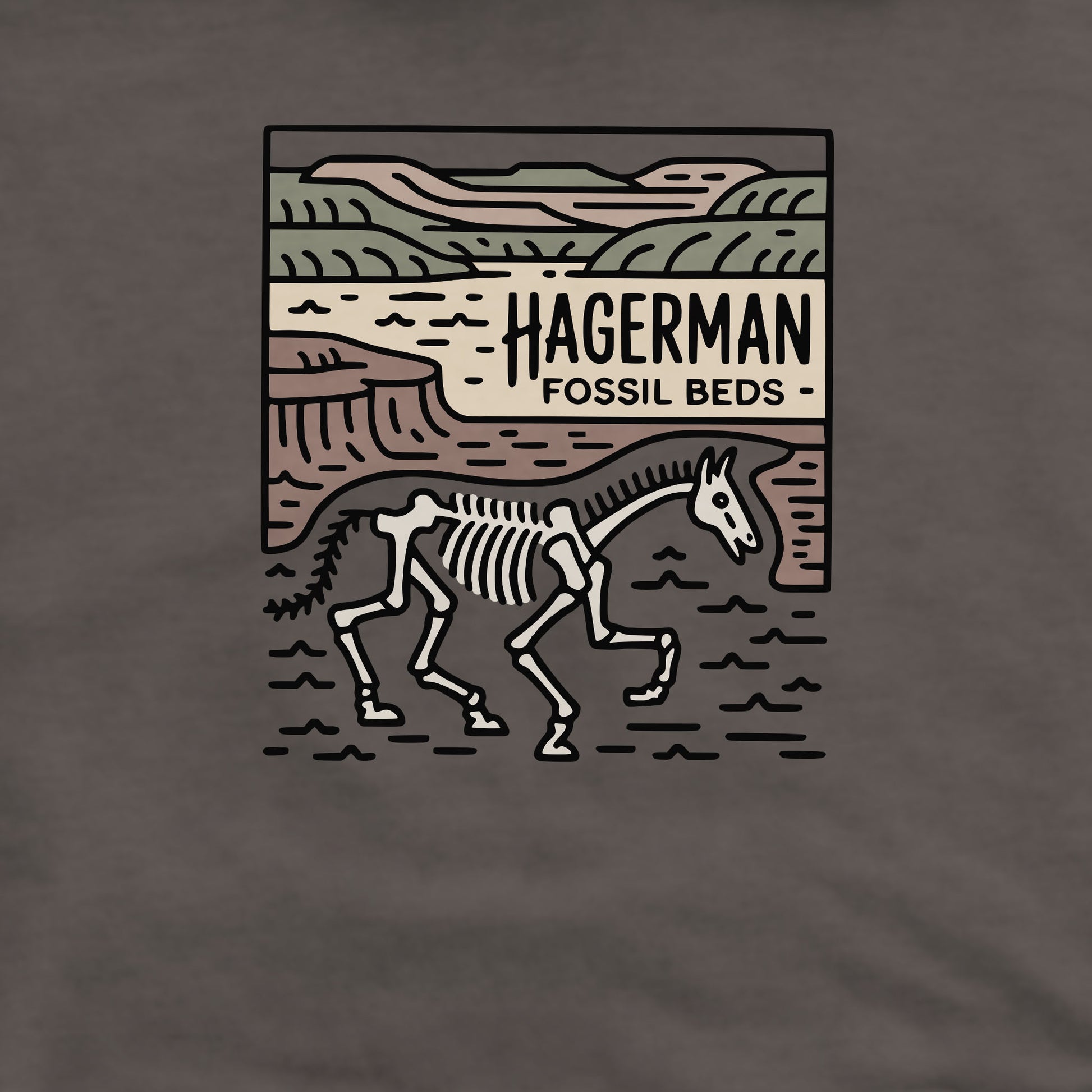 Hagerman Fossil Beds National Monument Crewneck Sweatshirt Adventure and Outdoors Themed Sweatshirt