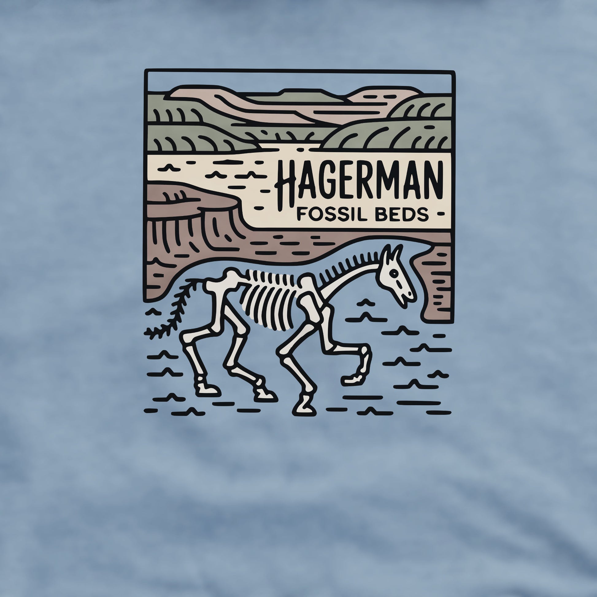 Hagerman Fossil Beds National Monument Crewneck Sweatshirt Adventure and Outdoors Themed Sweatshirt