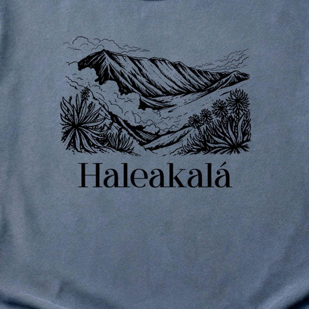 Haleakalā National Park Line Drawing Cotton T-Shirt