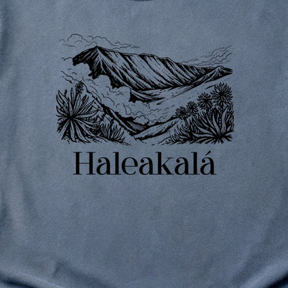 Haleakalā National Park Line Drawing Cotton T-Shirt