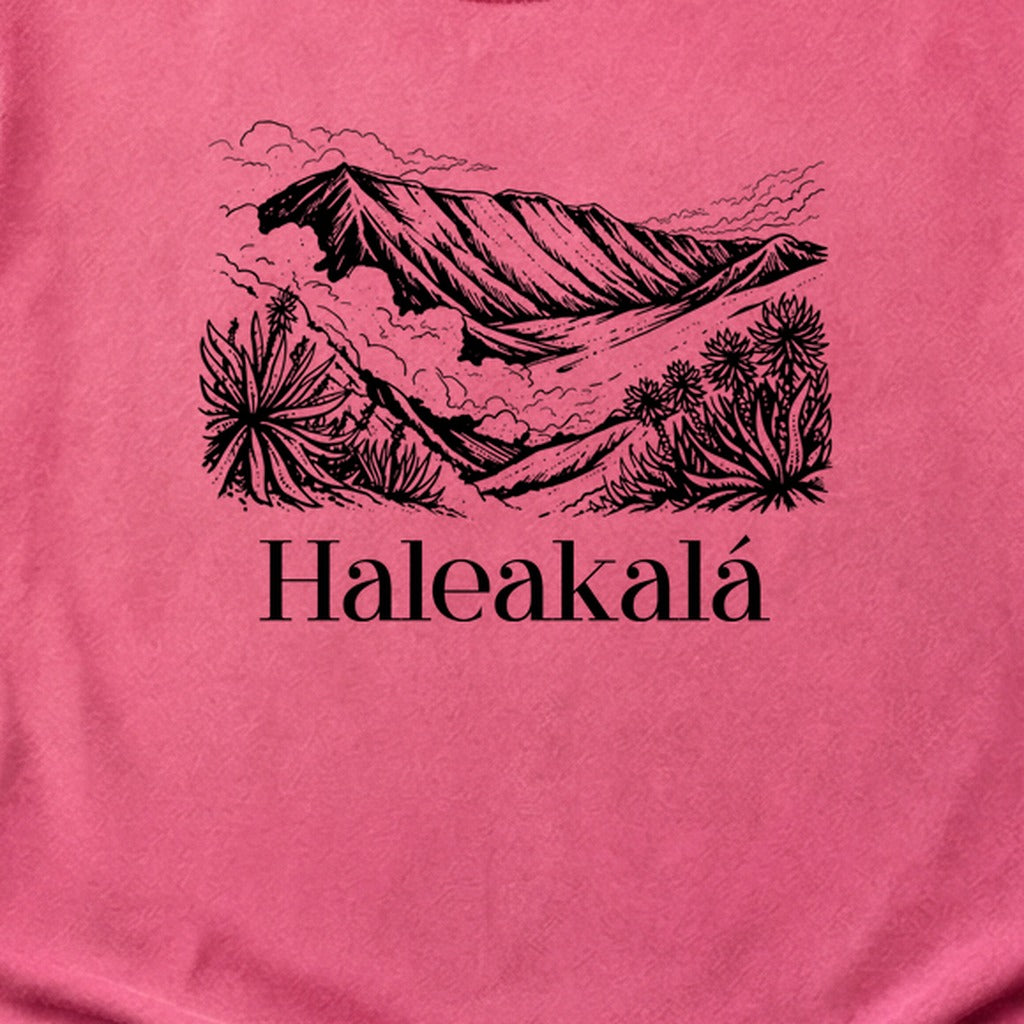 Haleakalā National Park Line Drawing Cotton T-Shirt
