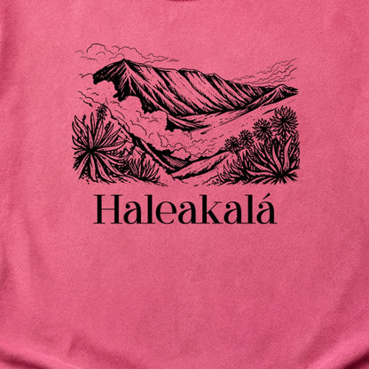 Haleakalā National Park Line Drawing Cotton T-Shirt