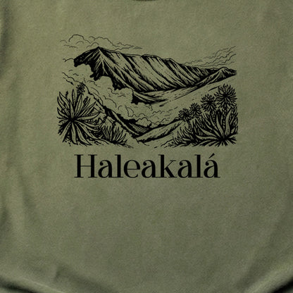 Haleakalā National Park Line Drawing Cotton T-Shirt