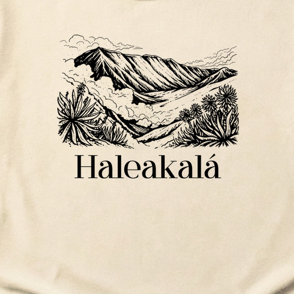 Haleakalā National Park Line Drawing Cotton T-Shirt