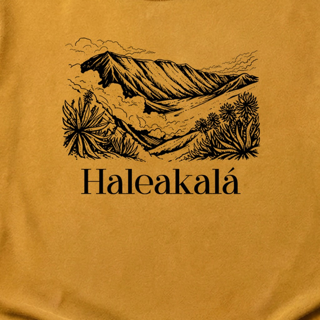 Haleakalā National Park Line Drawing Cotton T-Shirt