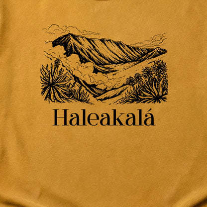 Haleakalā National Park Line Drawing Cotton T-Shirt