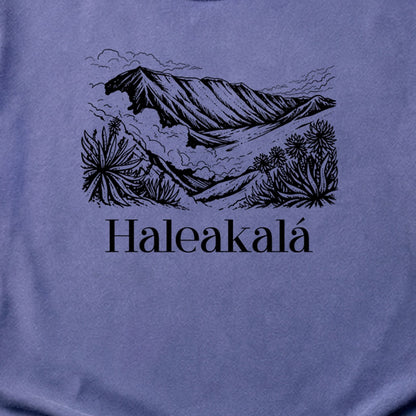Haleakalā National Park Line Drawing Cotton T-Shirt