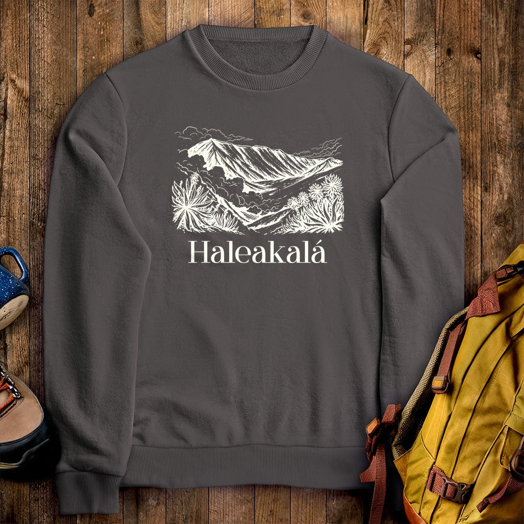 Haleakalā National Park Line Drawing Crewneck Sweatshirt