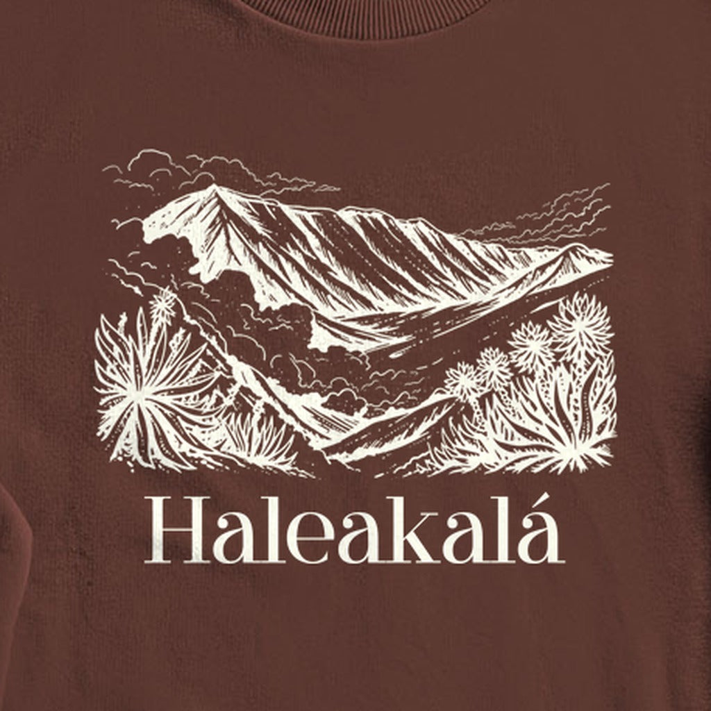Haleakalā National Park Line Drawing Crewneck Sweatshirt