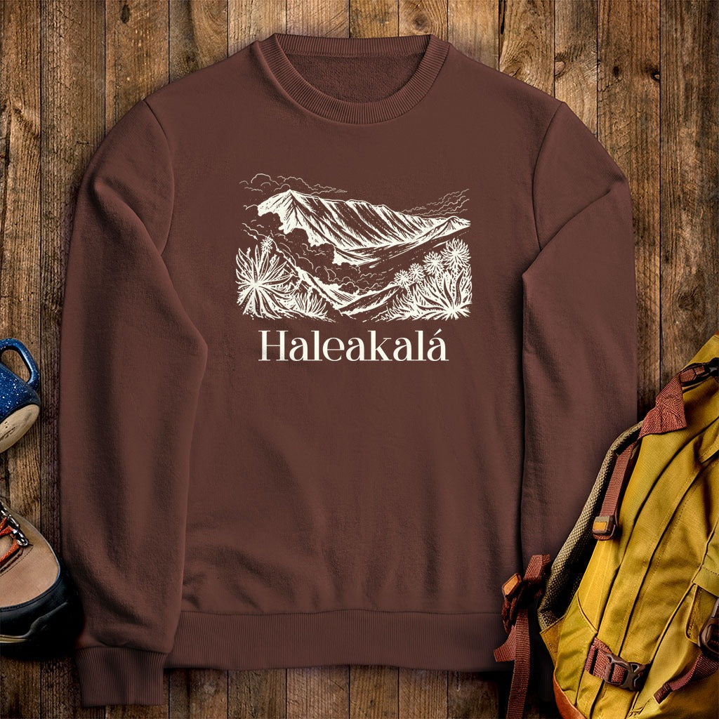 Haleakalā National Park Line Drawing Crewneck Sweatshirt