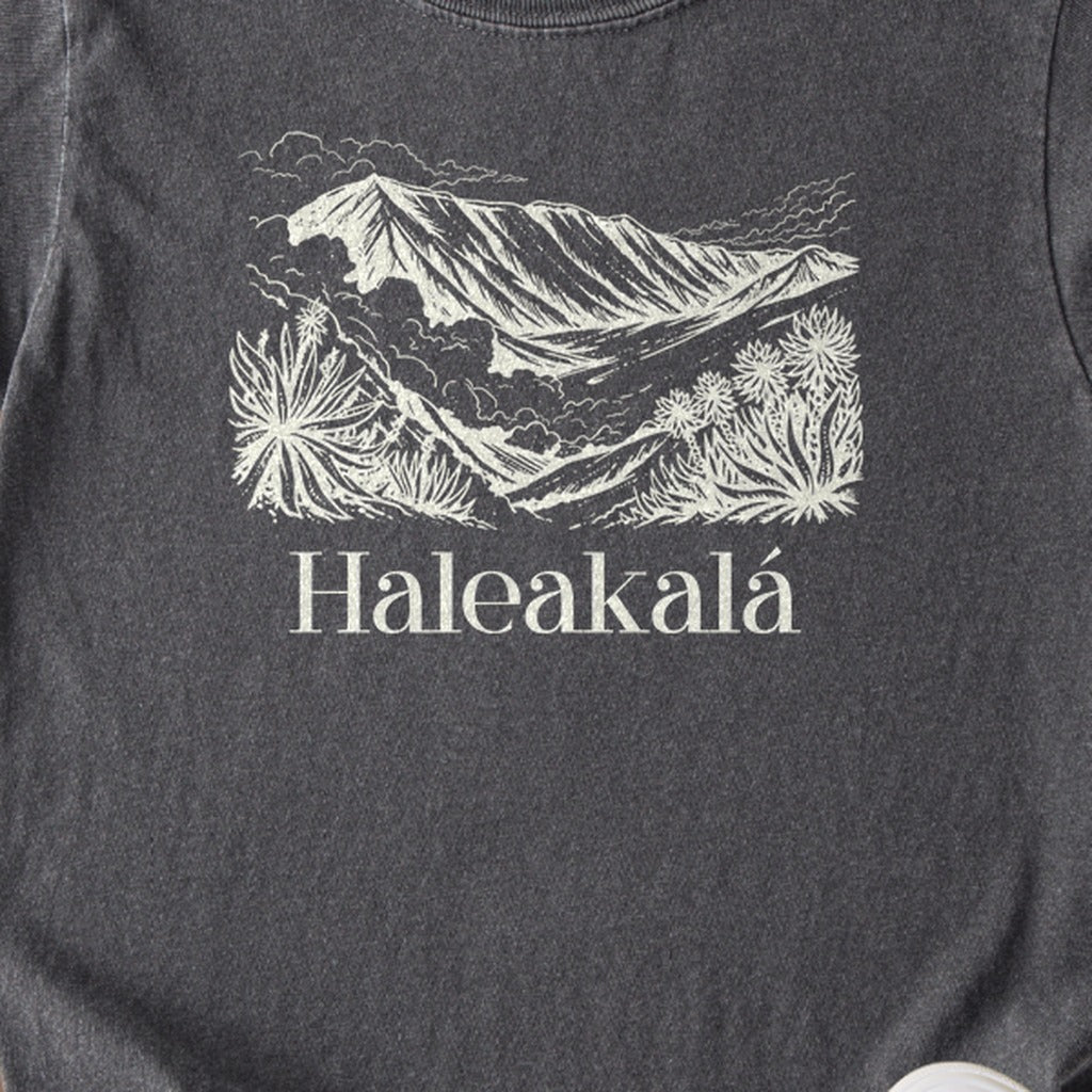 Haleakalā National Park Line Drawing Kids Cotton T-Shirt